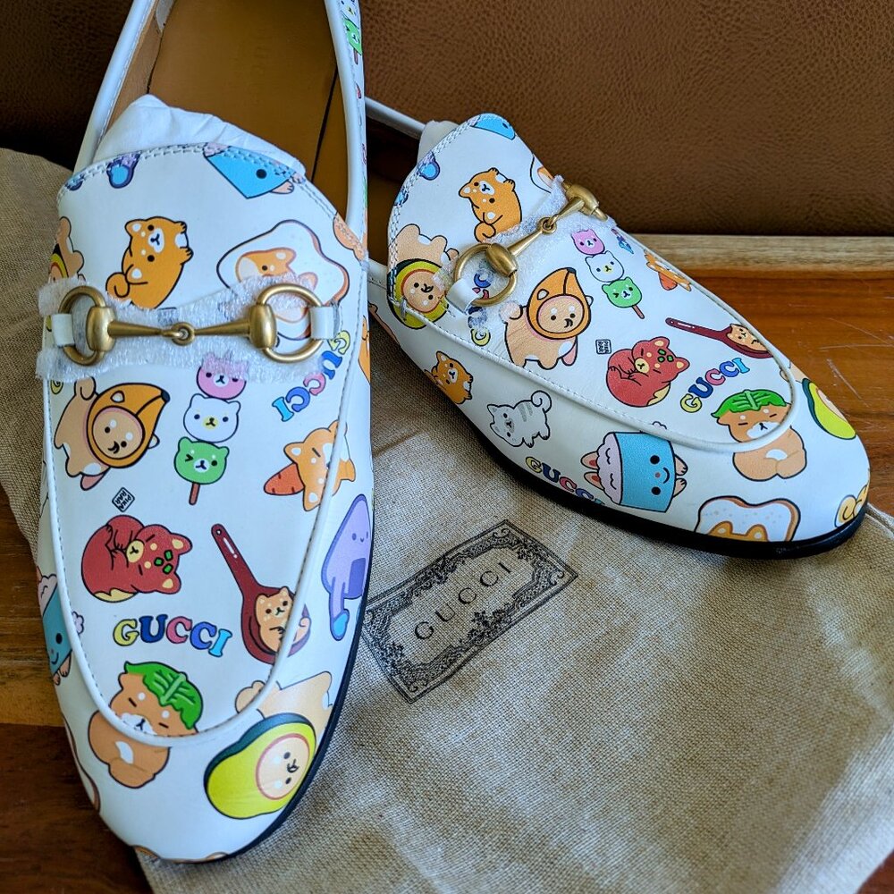 NWT: Gucci X Pikarar Kawaii Womans Jordaan Loafer Size 40